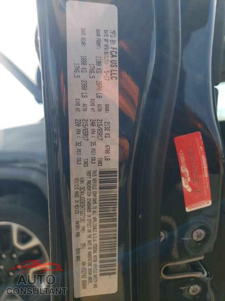 JEEP COMPASS 2017 - 3C4NJDDB3HT667181