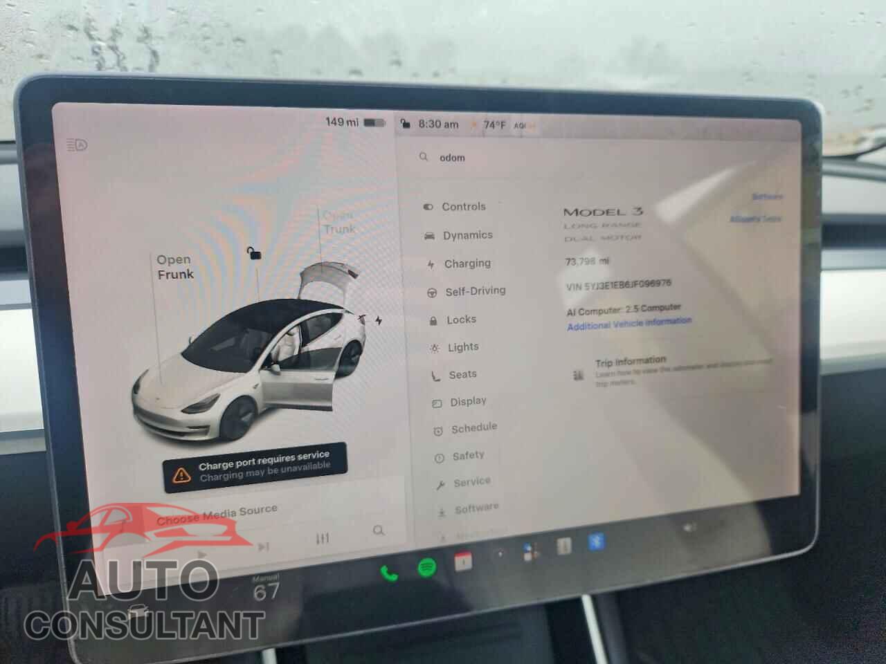 TESLA MODEL 3 2018 - 5YJ3E1EB6JF096976