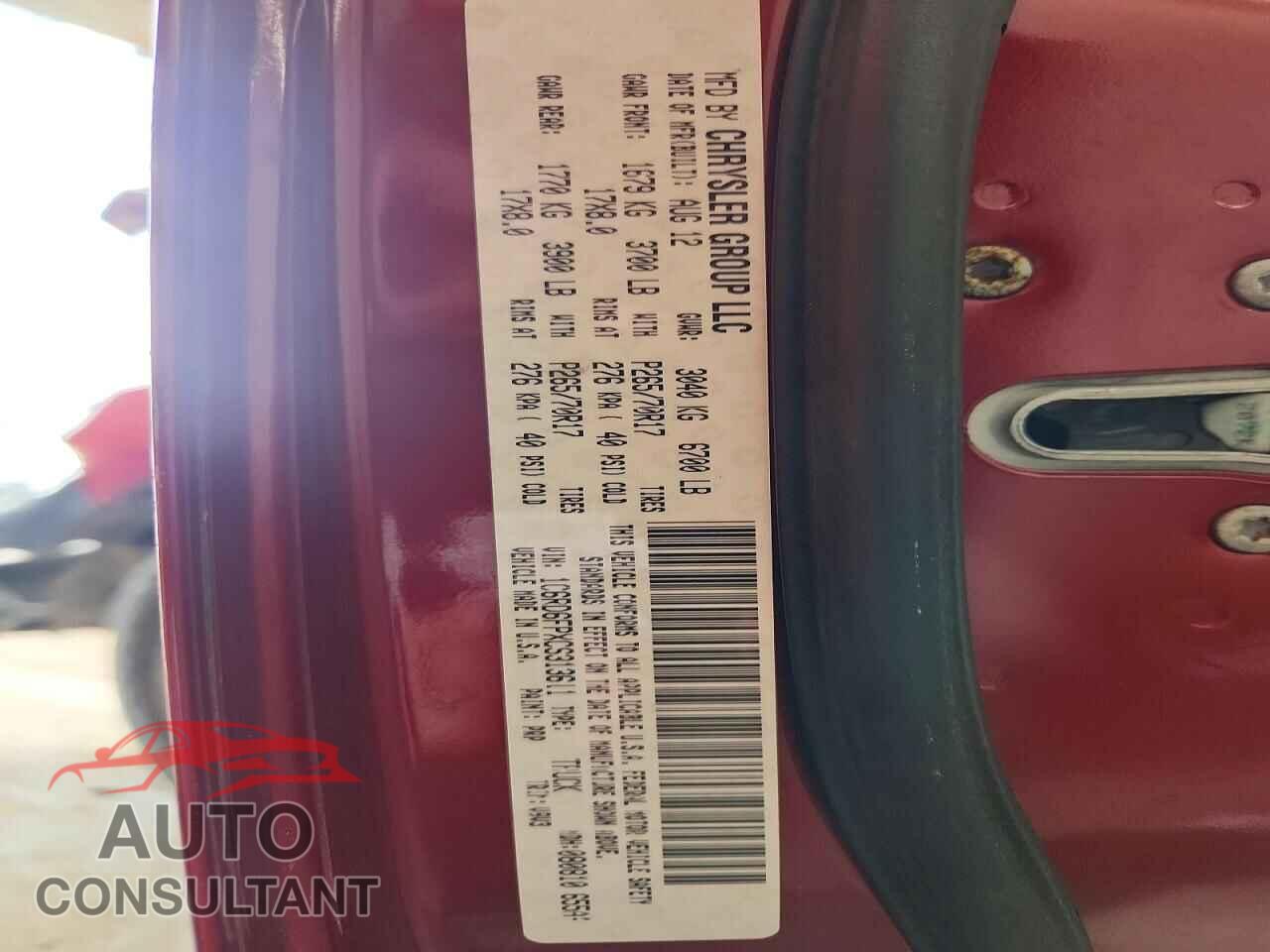 DODGE RAM 1500 2012 - 1C6RD6FPXCS313611