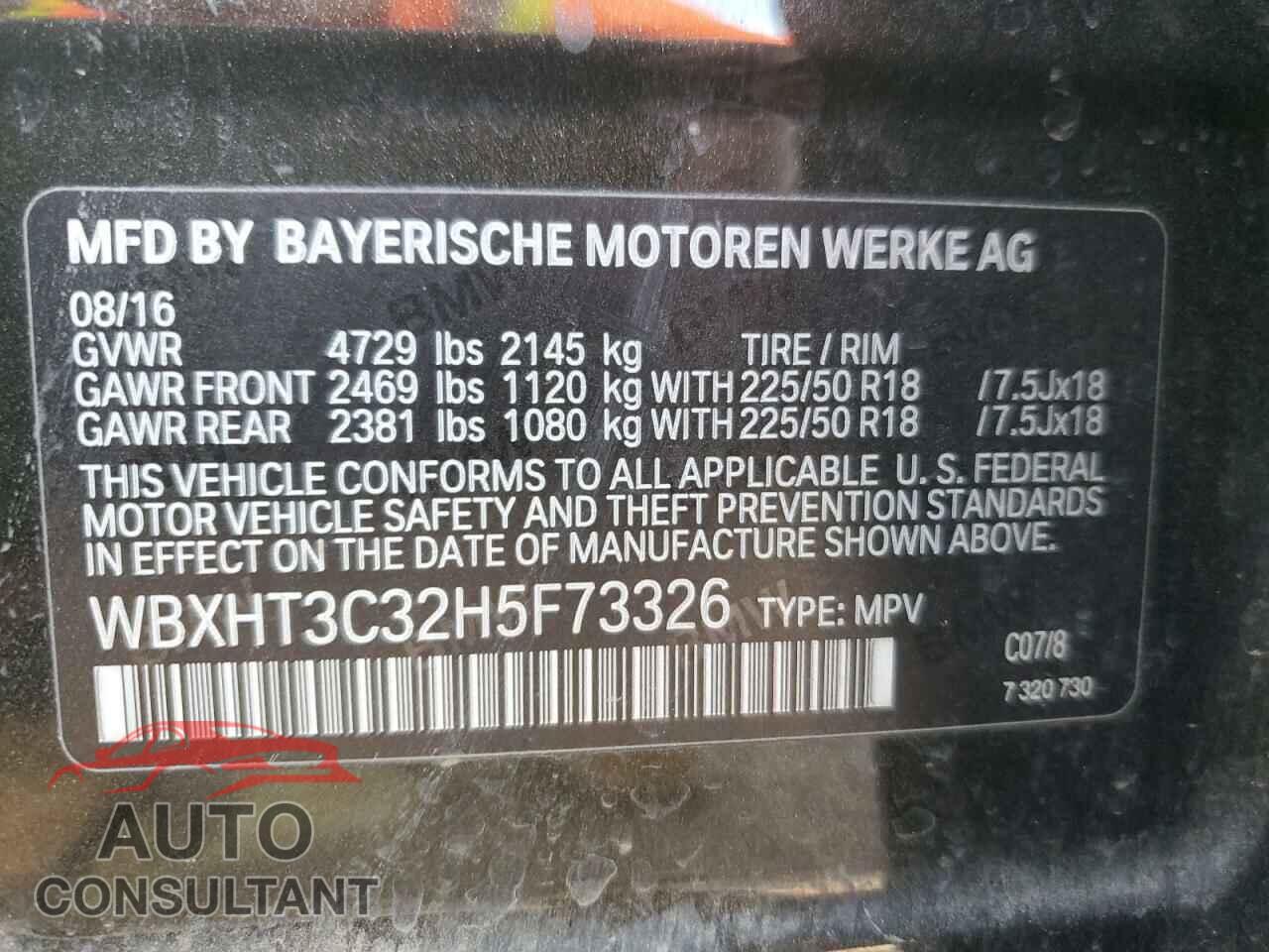 BMW X1 2017 - WBXHT3C32H5F73326