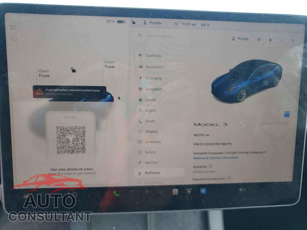 TESLA MODEL 3 2022 - 5YJ3E1EA7NF369176