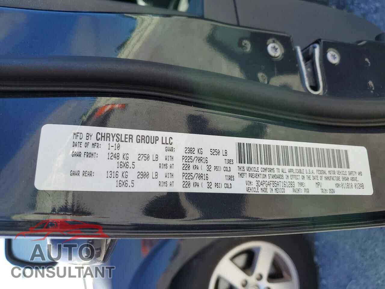 DODGE JOURNEY 2010 - 3D4PG4FB5AT161283