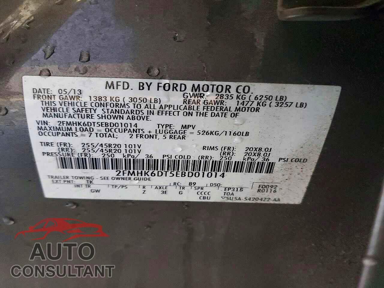 FORD FLEX 2014 - 2FMHK6DT5EBD01014