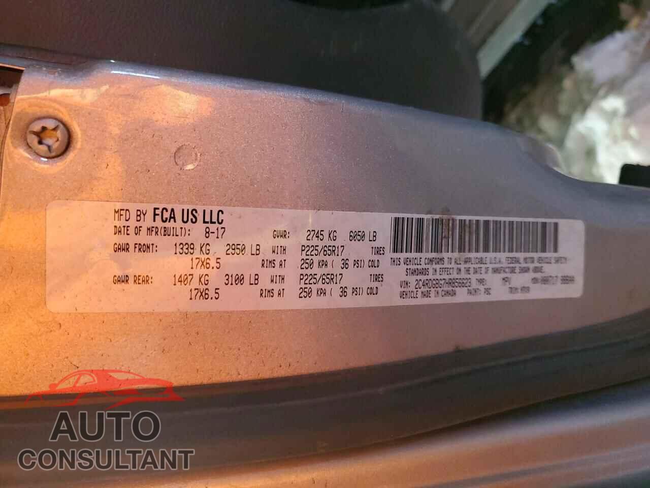 DODGE CARAVAN 2017 - 2C4RDGBG7HR856623