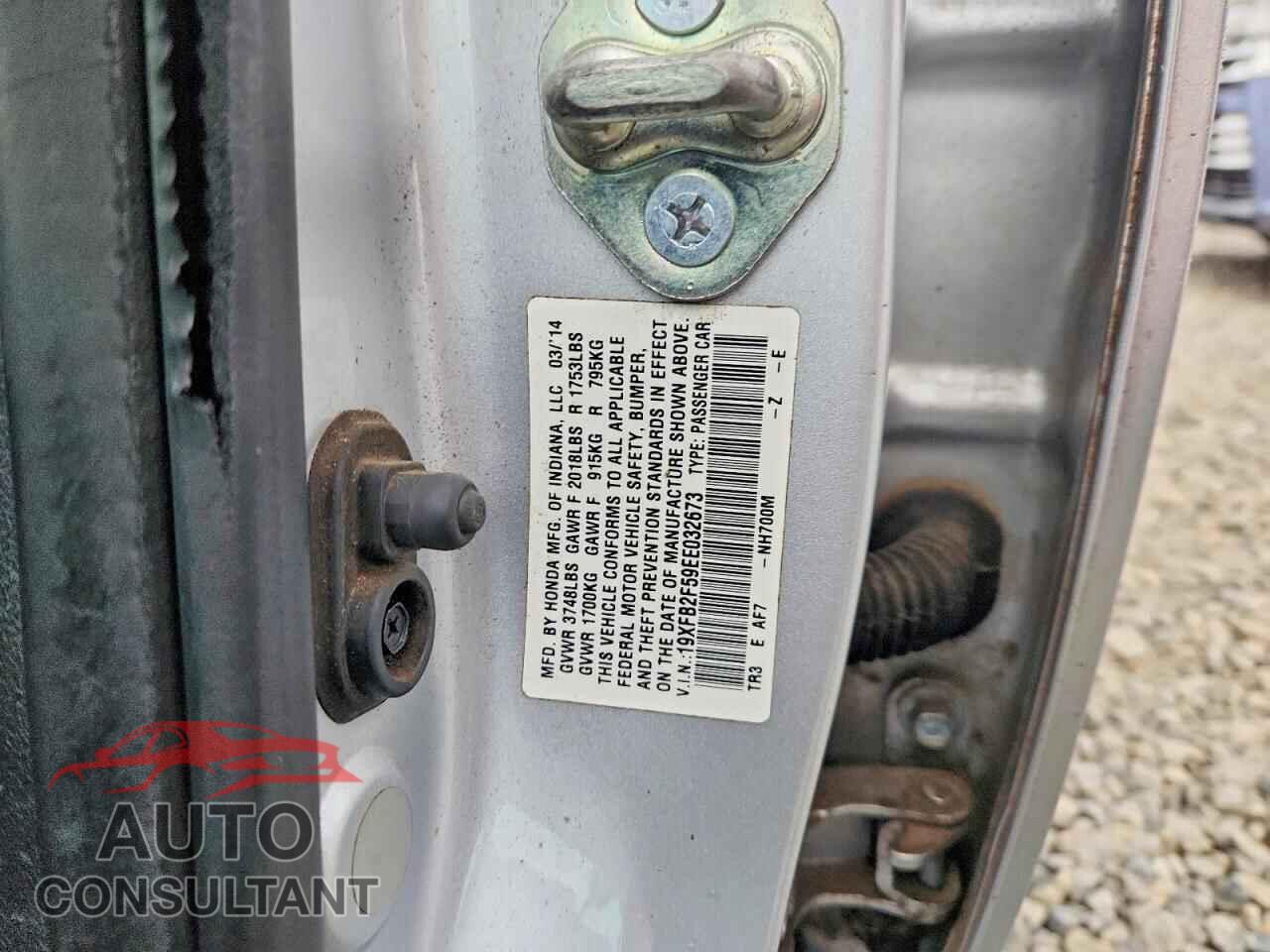 HONDA CIVIC 2014 - 19XFB2F59EE032673