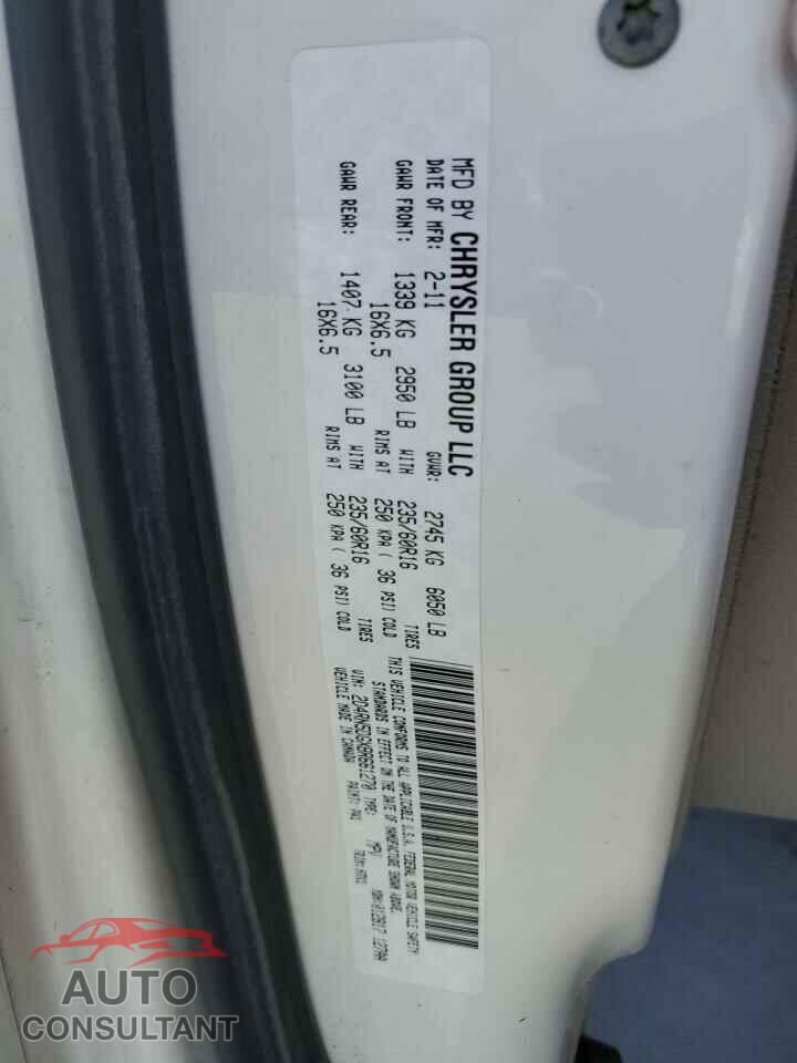 DODGE CARAVAN 2011 - 2D4RN5DGXBR661270