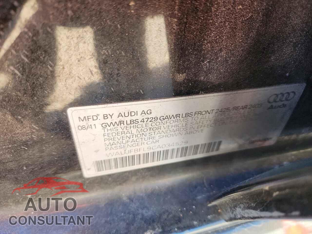 AUDI A4 2012 - WAUJFBFL9CA034529