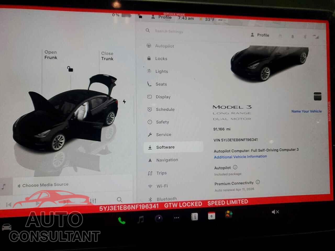 TESLA MODEL 3 2022 - 5YJ3E1EB6NF196341