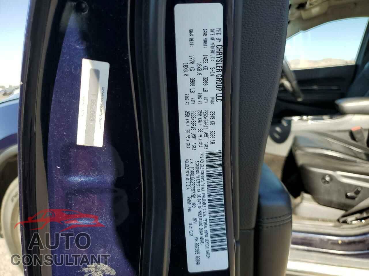 DODGE DURANGO 2014 - 1C4RDJDG2EC597781