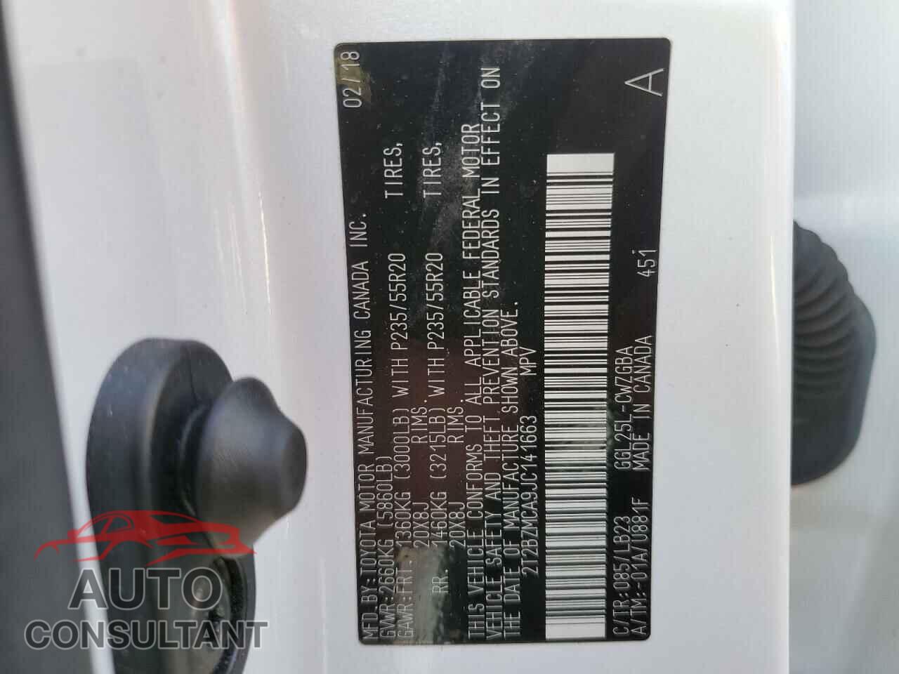 LEXUS RX350 2018 - 2T2BZMCA9JC141663