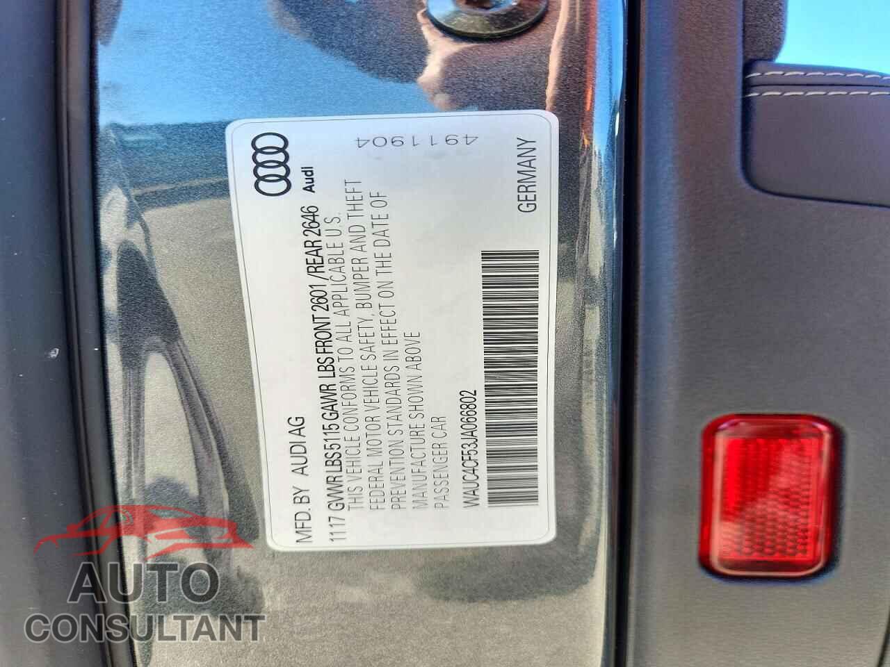AUDI S5/RS5 2018 - WAUC4CF53JA066802