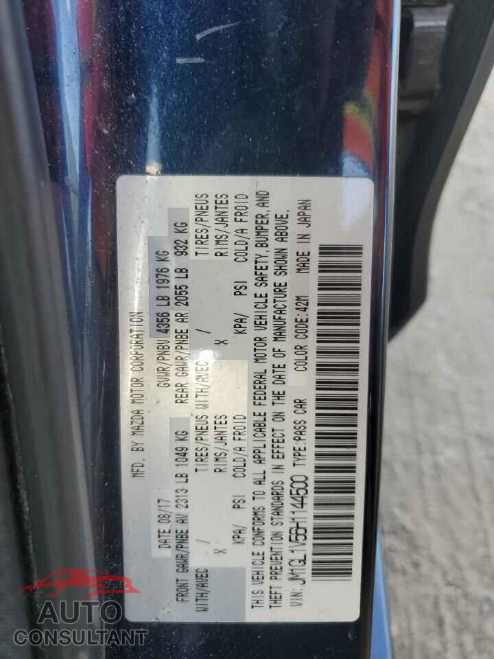 MAZDA 6 2017 - JM1GL1V56H1144500