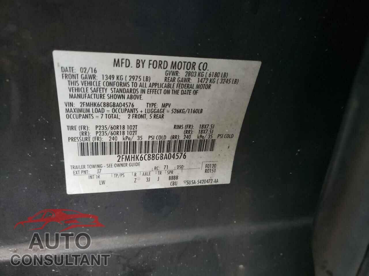 FORD FLEX 2016 - 2FMHK6C88GBA04576