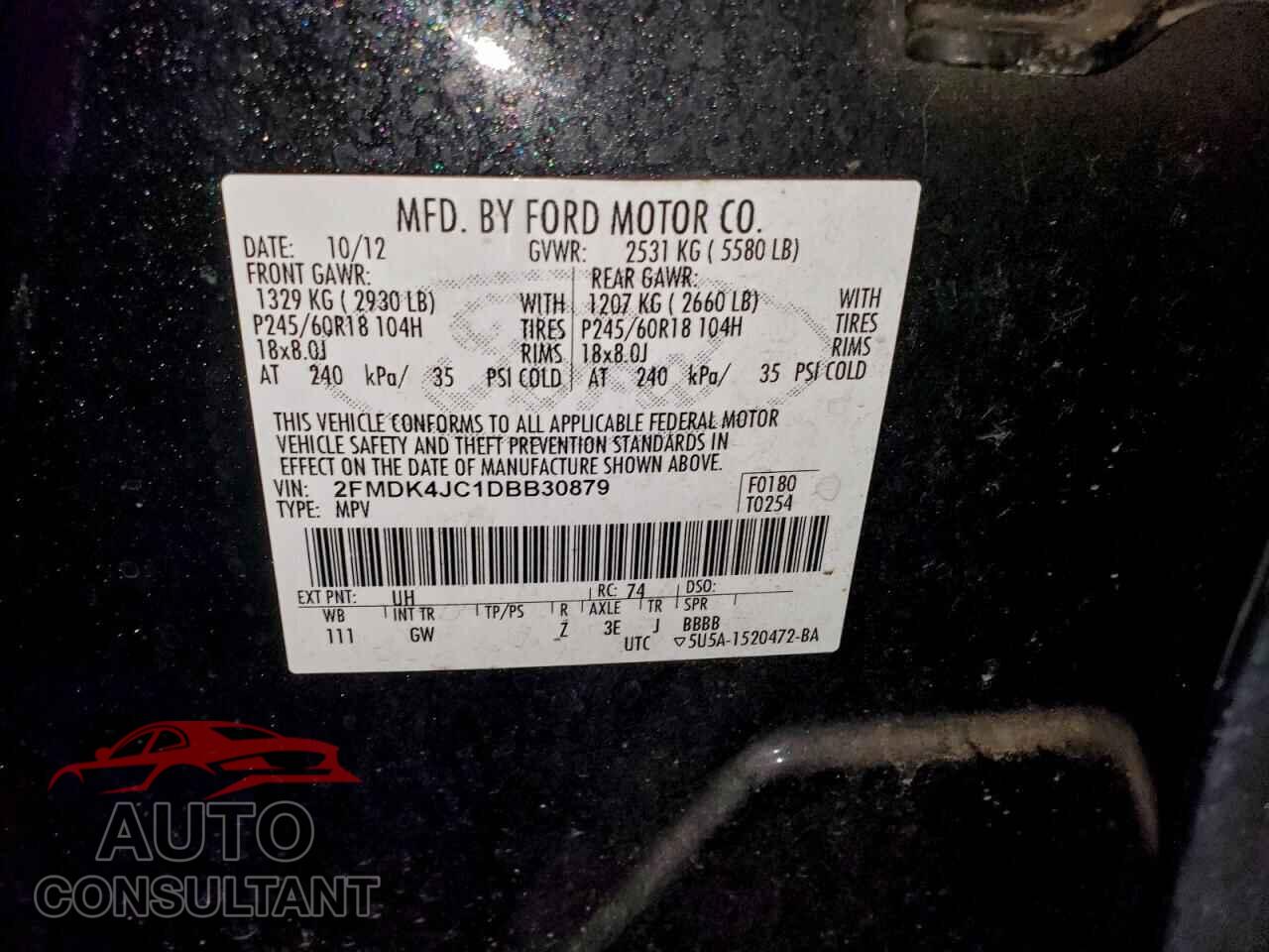 FORD EDGE 2013 - 2FMDK4JC1DBB30879