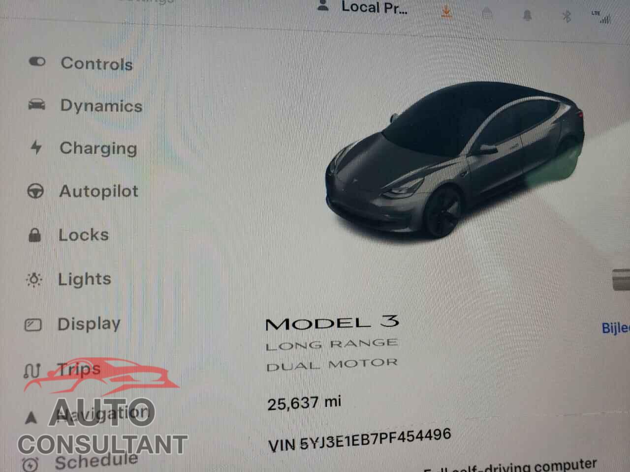 TESLA MODEL 3 2023 - 5YJ3E1EB7PF454496