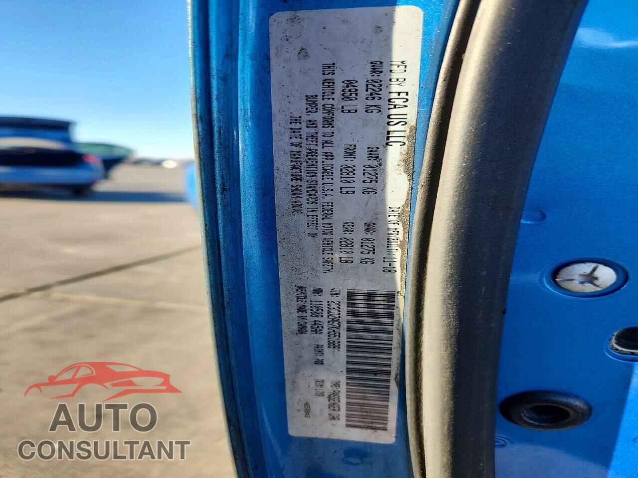 DODGE CHALLENGER 2019 - 2C3CDZAG7KH551689