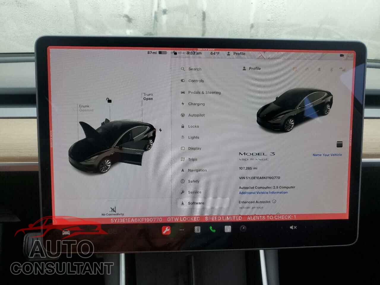 TESLA MODEL 3 2019 - 5YJ3E1EA6KF190770