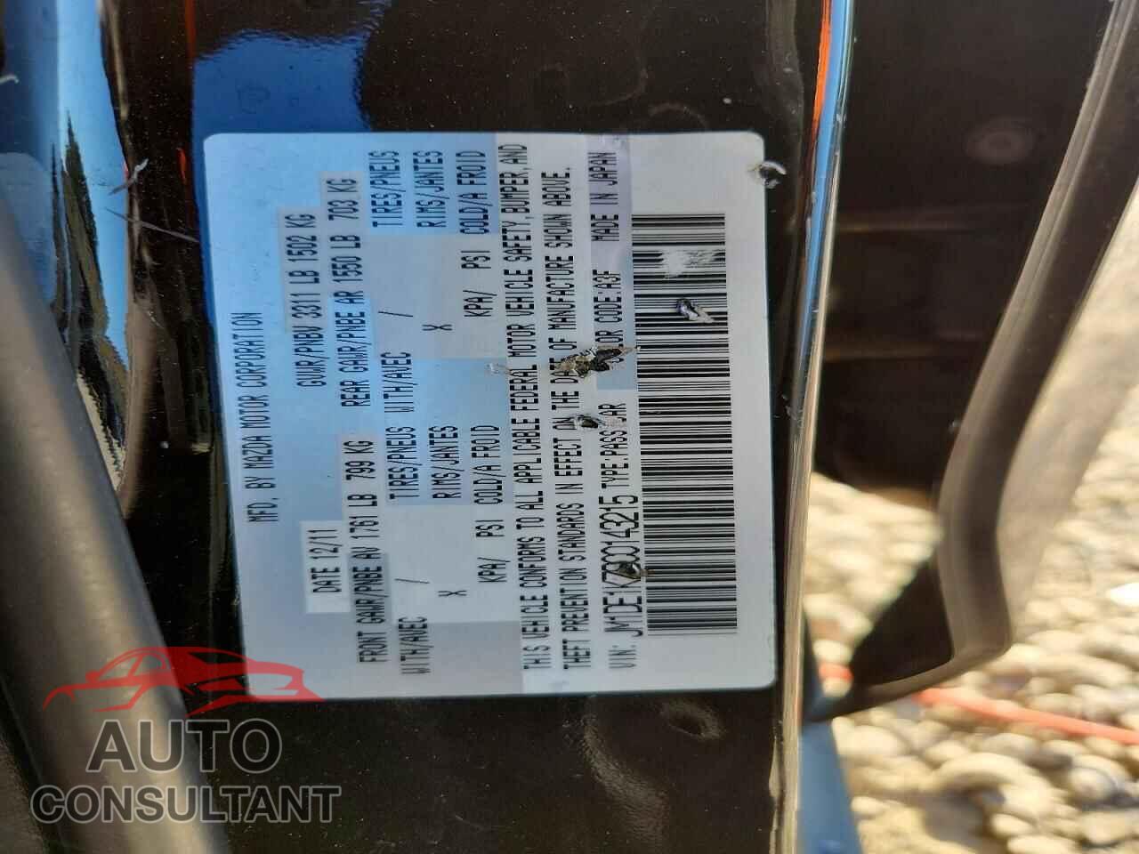 MAZDA 2 2012 - JM1DE1KZ9C0143215