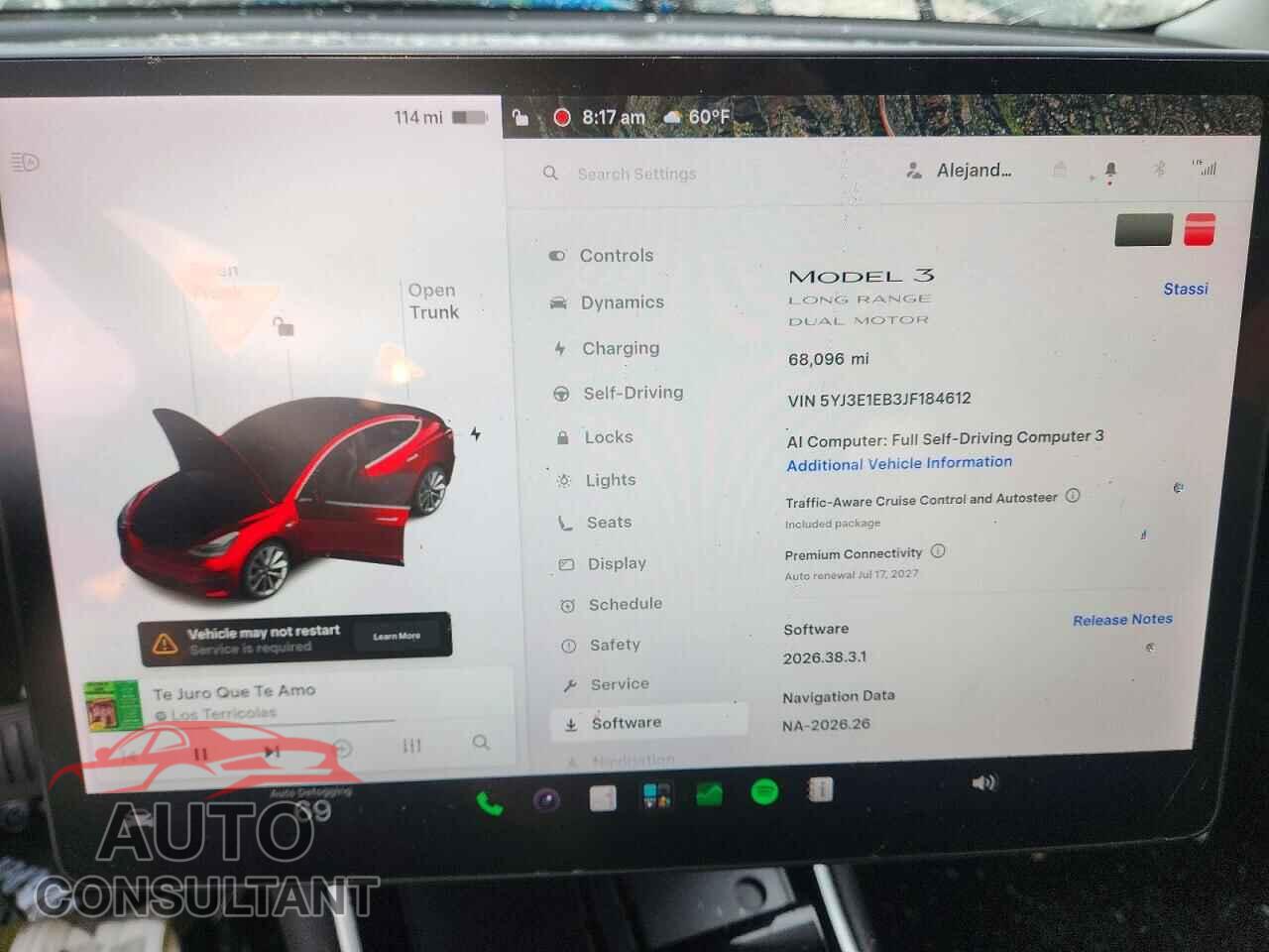 TESLA MODEL 3 2018 - 5YJ3E1EB3JF184612