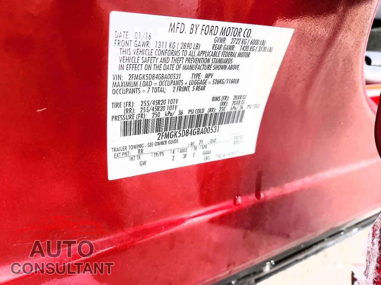 FORD FLEX 2016 - 2FMGK5D84GBA00531