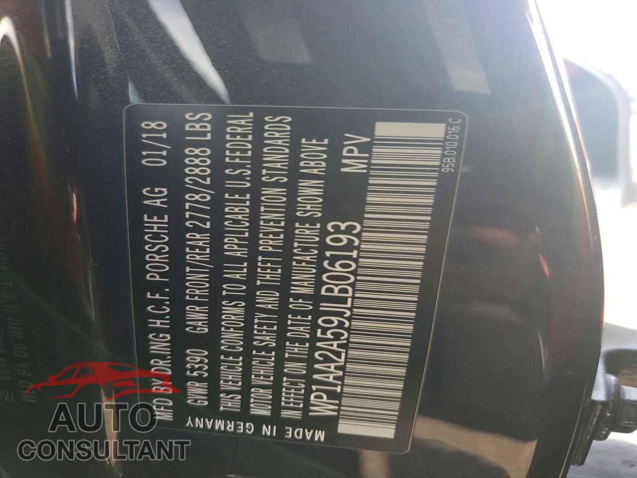 PORSCHE MACAN 2018 - WP1AA2A59JLB06193