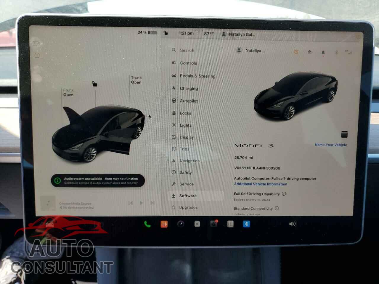 TESLA MODEL 3 2022 - 5YJ3E1EA4NF360208