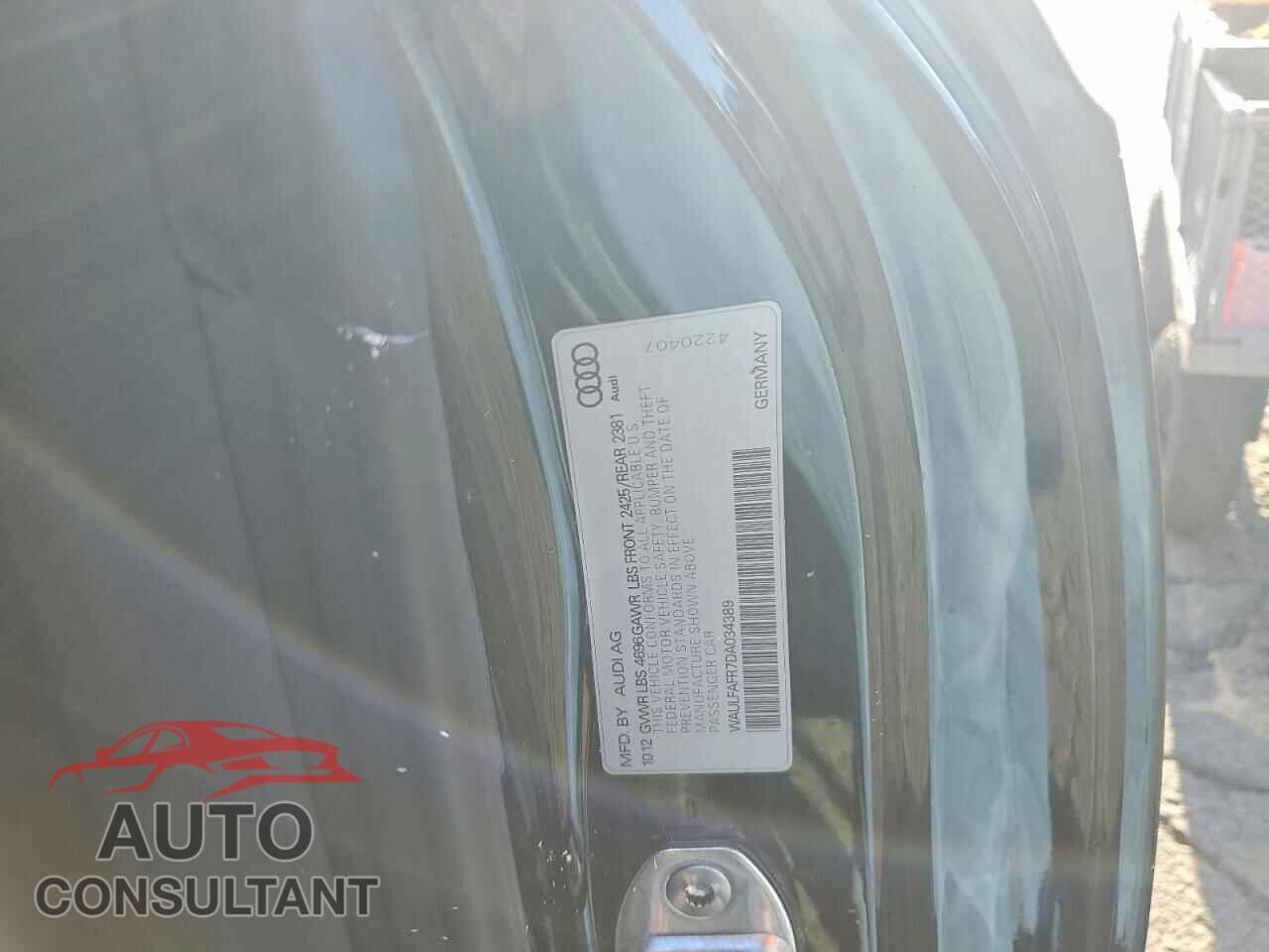 AUDI A5 2013 - WAULFAFR7DA034389