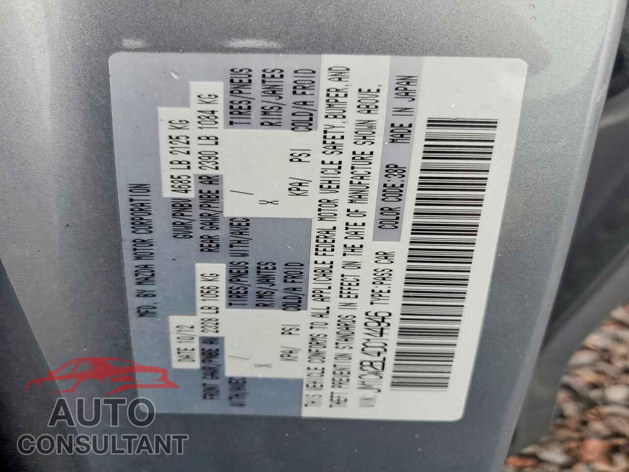 MAZDA 5 2013 - JM1CW2BL4D0144946
