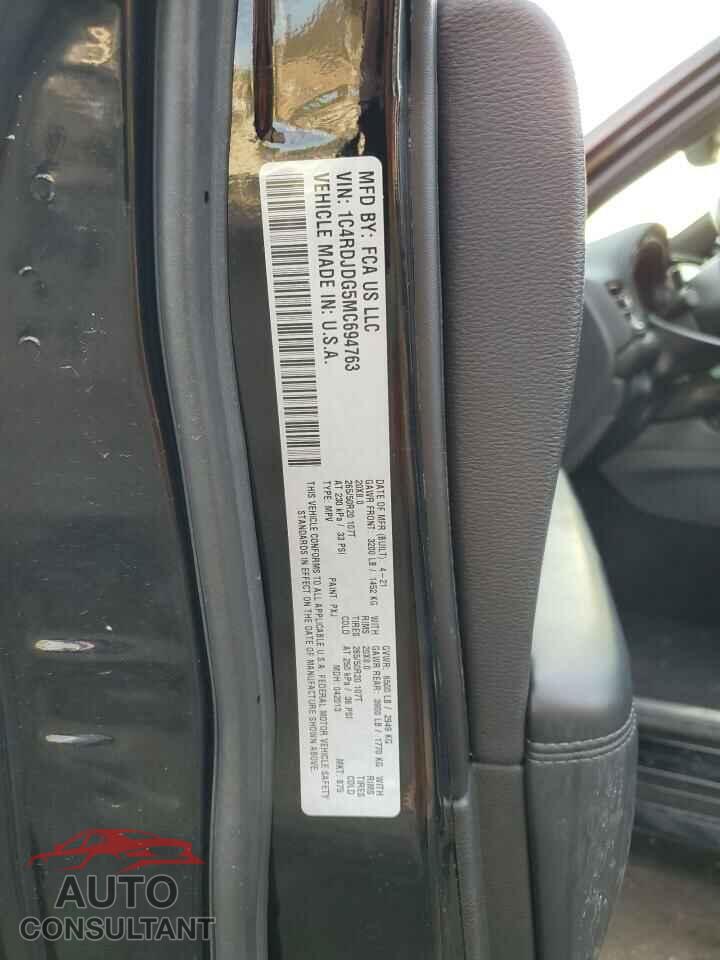 DODGE DURANGO 2021 - 1C4RDJDG5MC694763