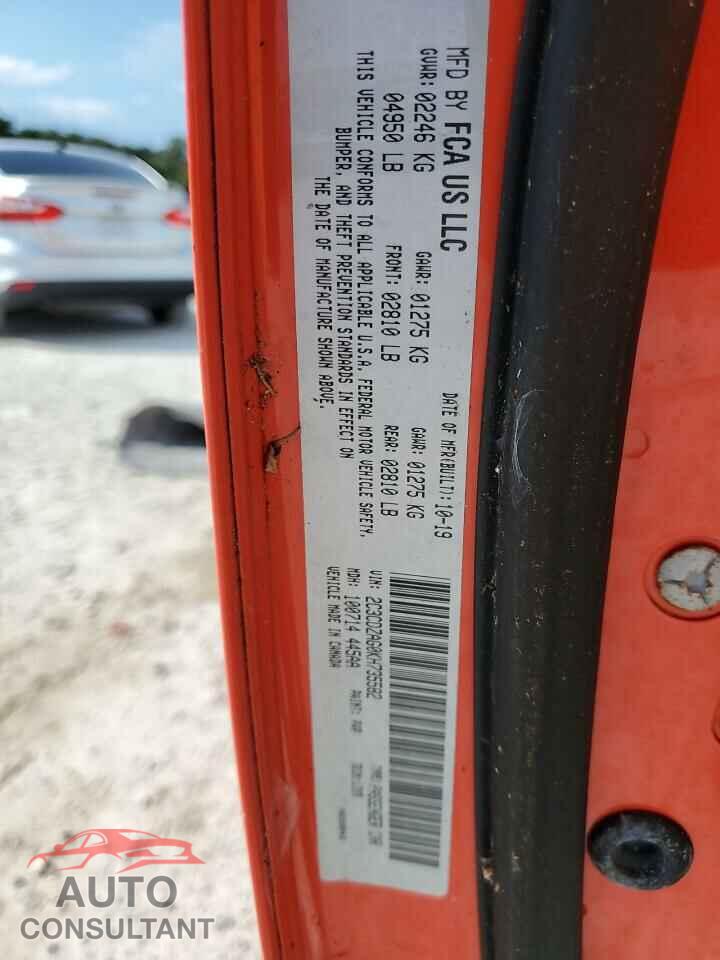 DODGE CHALLENGER 2019 - 2C3CDZAG0KH735582