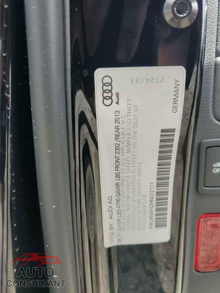 AUDI A4 2017 - WAUANAF42HN072111