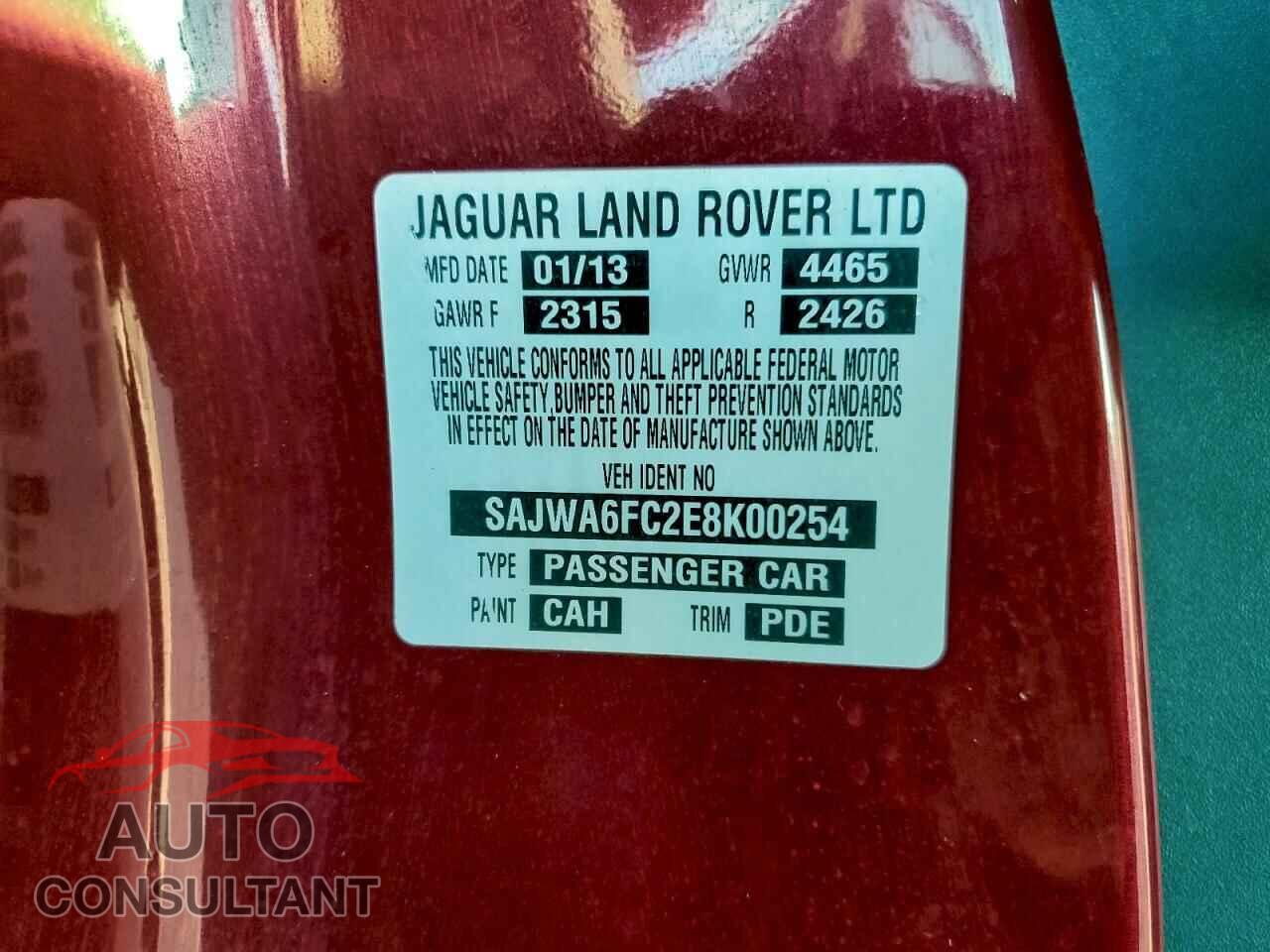 JAGUAR F-TYPE 2014 - SAJWA6FC2E8K00254