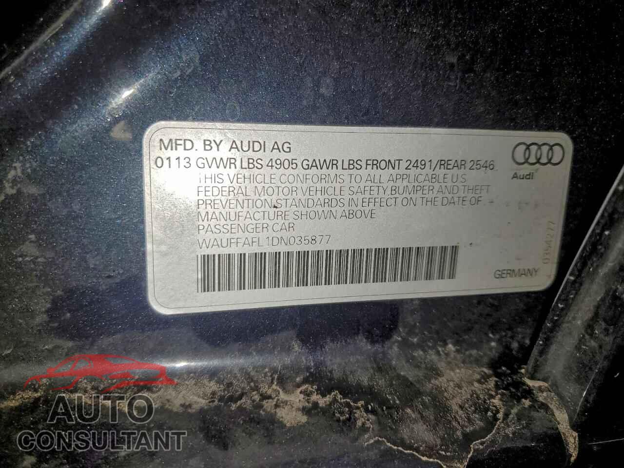 AUDI A4 2013 - WAUFFAFL1DN035877
