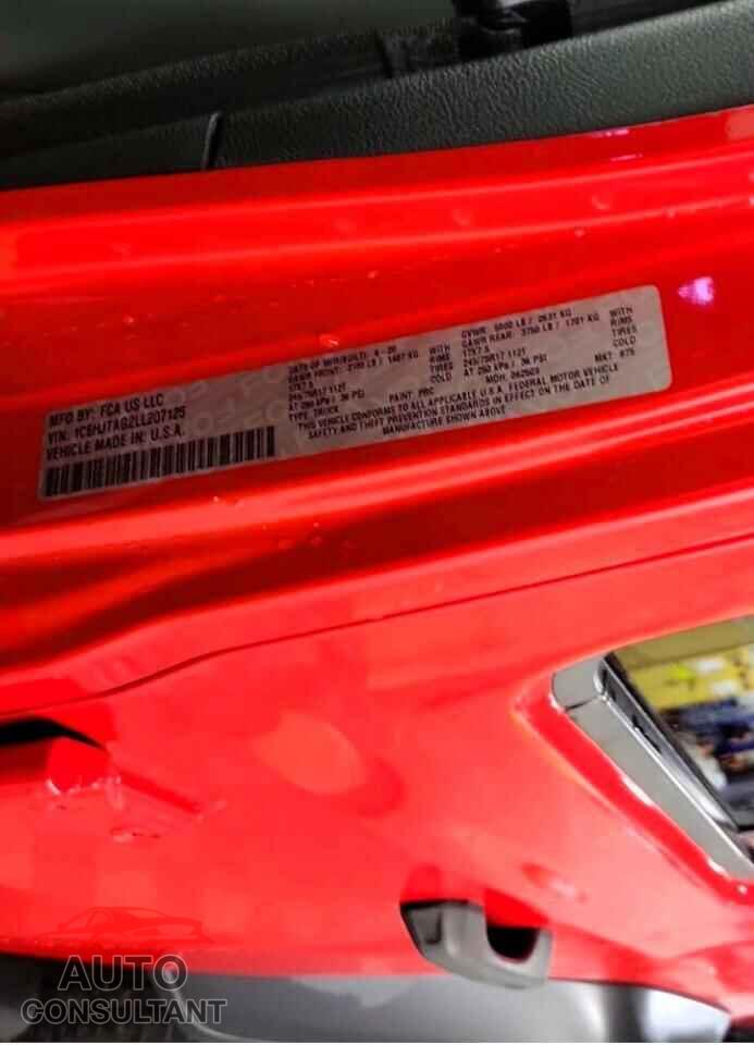 JEEP GLADIATOR 2020 - 1C6HJTAG2LL207125