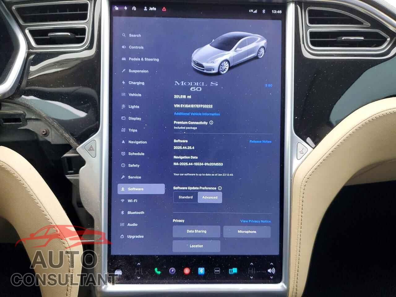 TESLA MODEL S 2014 - 5YJSA1S17EFP33222