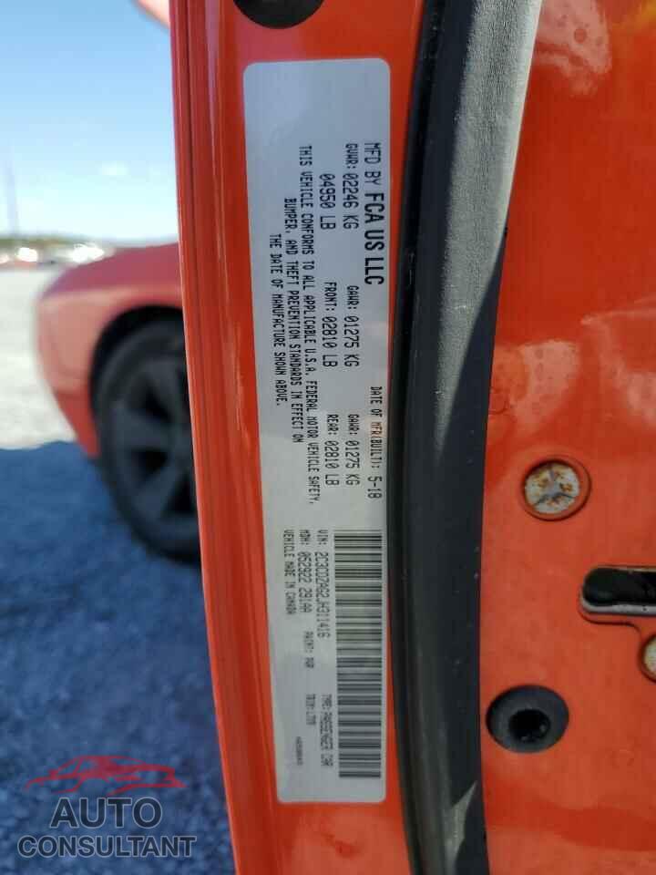 DODGE CHALLENGER 2018 - 2C3CDZAG2JH311416