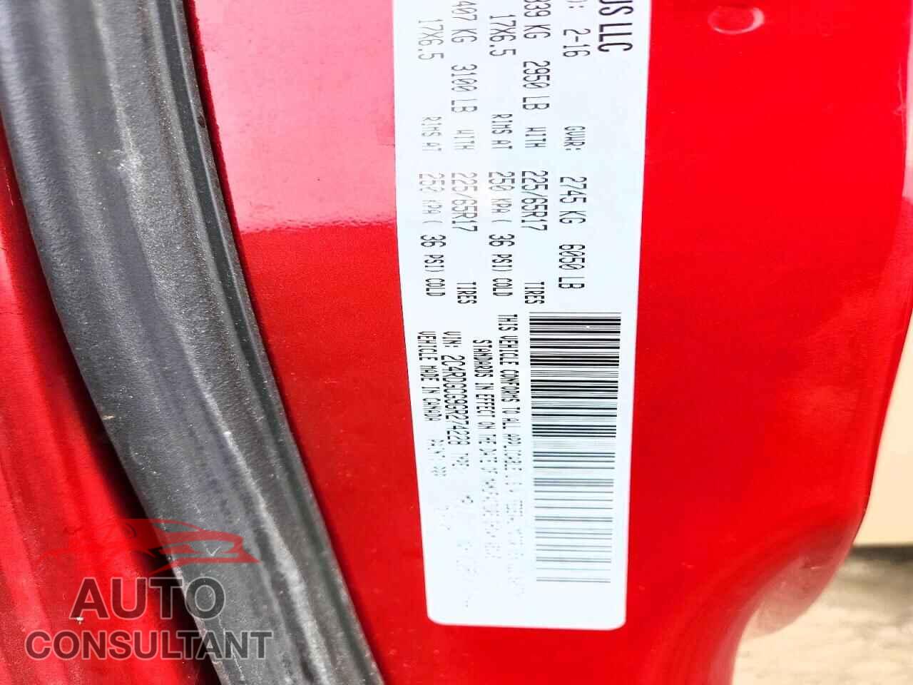 DODGE CARAVAN 2016 - 2C4RDGCG9GR274228