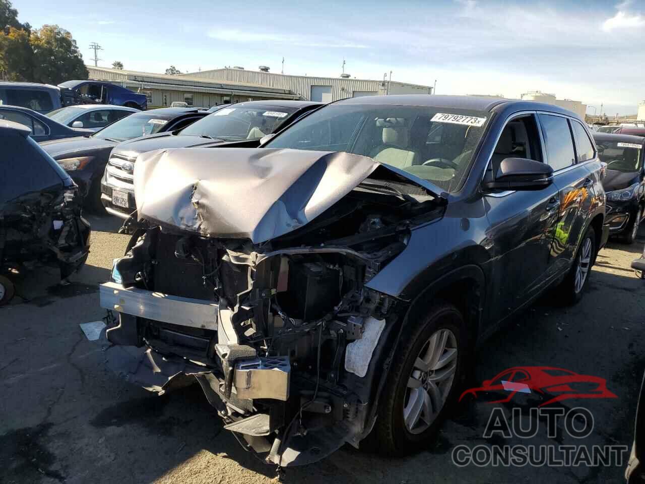 TOYOTA HIGHLANDER 2016 - 5TDBKRFH8GS225309