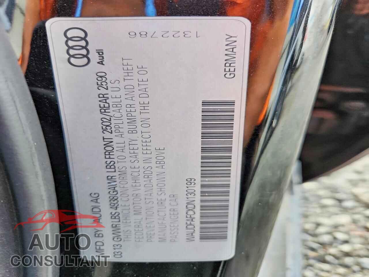 AUDI A6 2013 - WAUDFAFCXDN130199