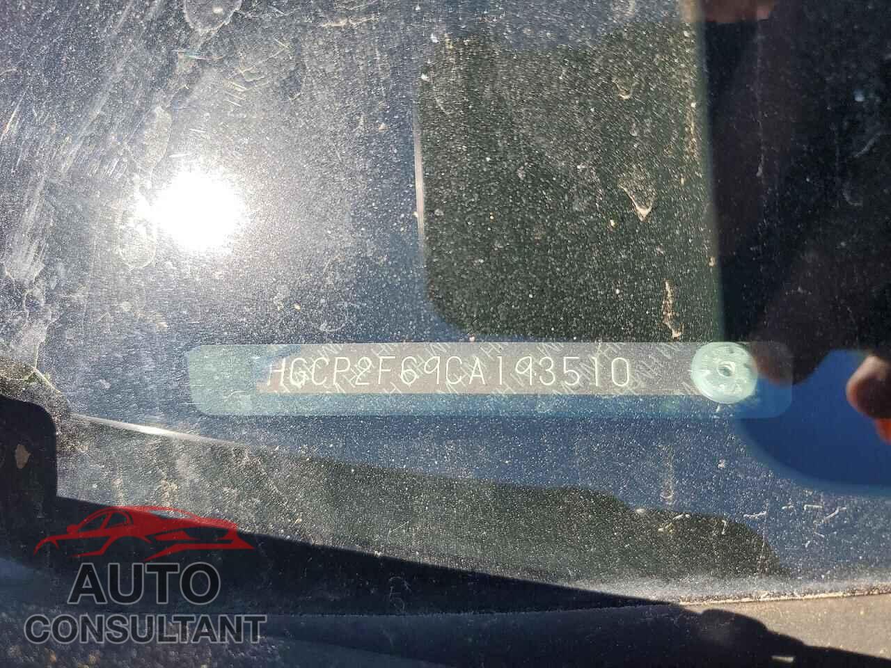 HONDA ACCORD 2012 - 1HGCP2F69CA193510