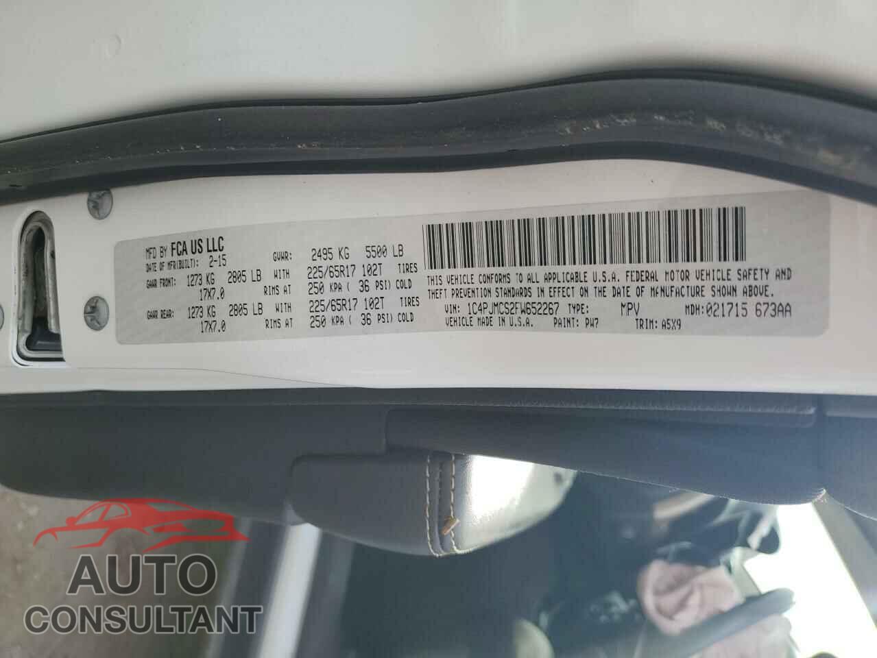 JEEP GRAND CHER 2015 - 1C4PJMCS2FW652267
