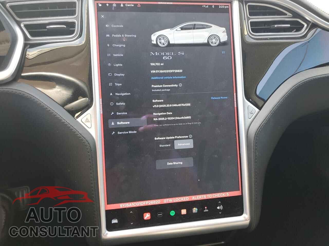 TESLA MODEL S 2013 - 5YJSA1CG1DFP26820