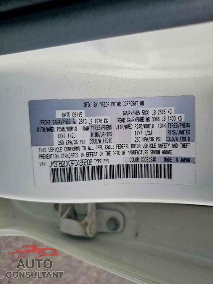 MAZDA CX-9 2015 - JM3TB2CA3F0465508