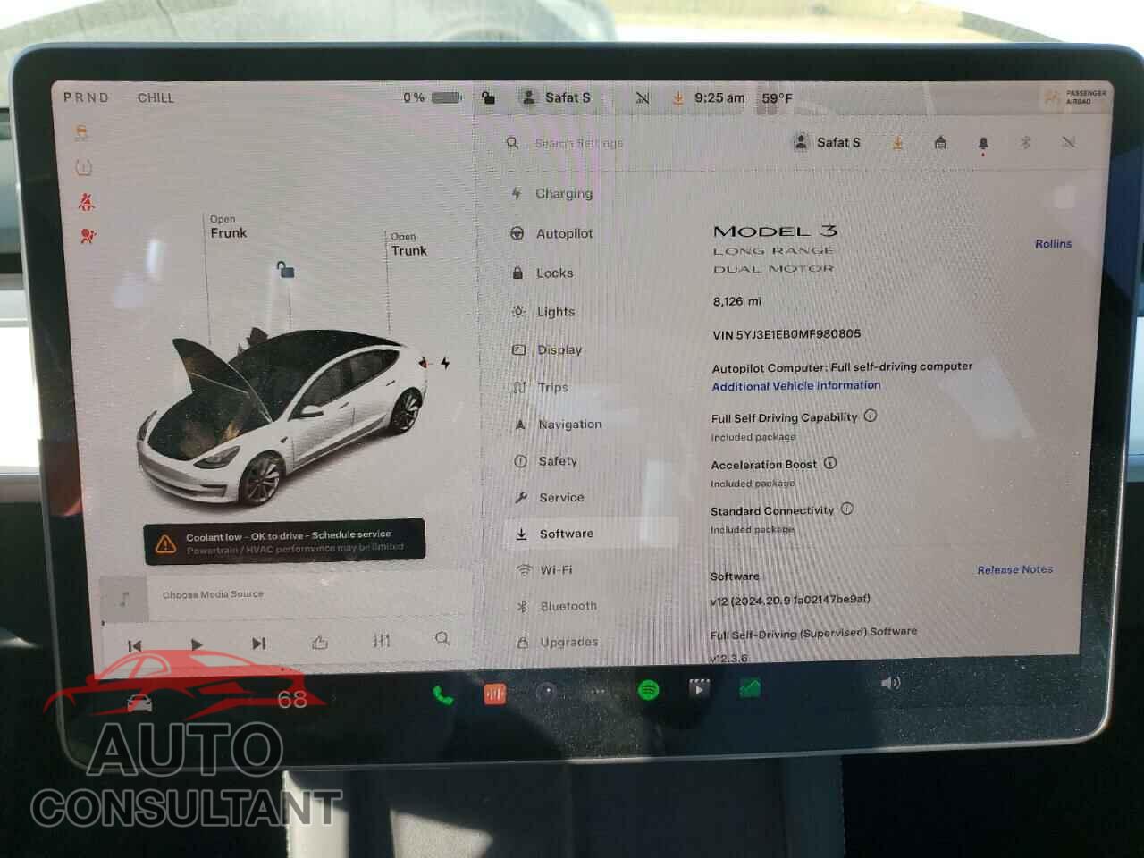 TESLA MODEL 3 2021 - 5YJ3E1EB0MF980805
