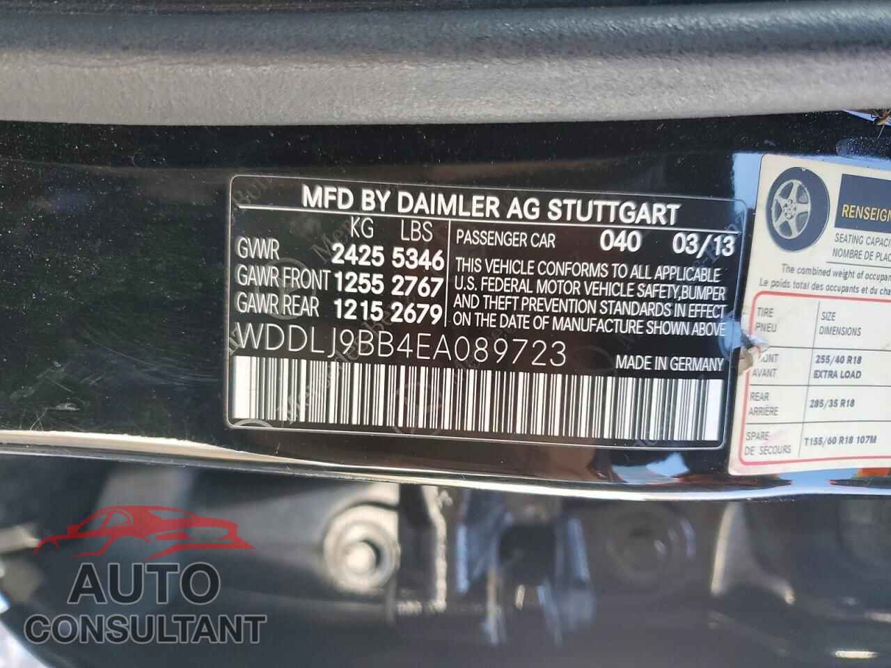 MERCEDES-BENZ CLS-CLASS 2014 - WDDLJ9BB4EA089723
