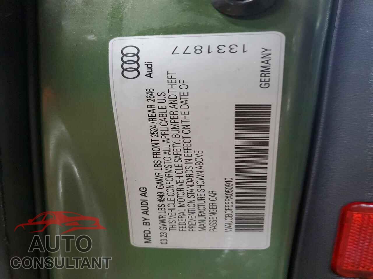 AUDI A5 2023 - WAUCBCF55PA050910