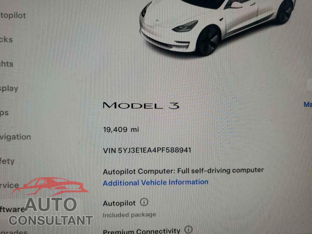 TESLA MODEL 3 2023 - 5YJ3E1EA4PF588941