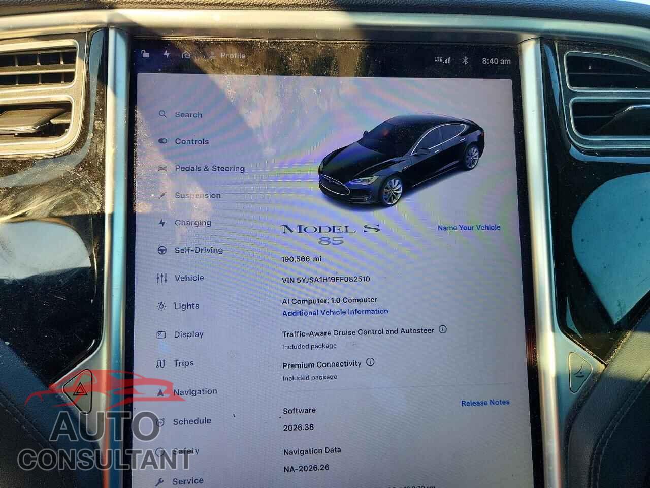 TESLA MODEL S 2015 - 5YJSA1H19FF082510