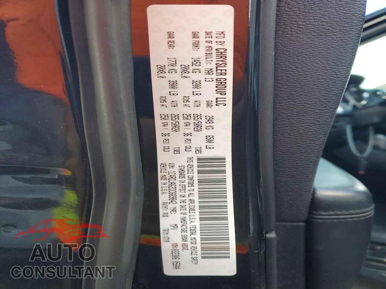 DODGE DURANGO 2013 - 1C4RDJAG2DC669842