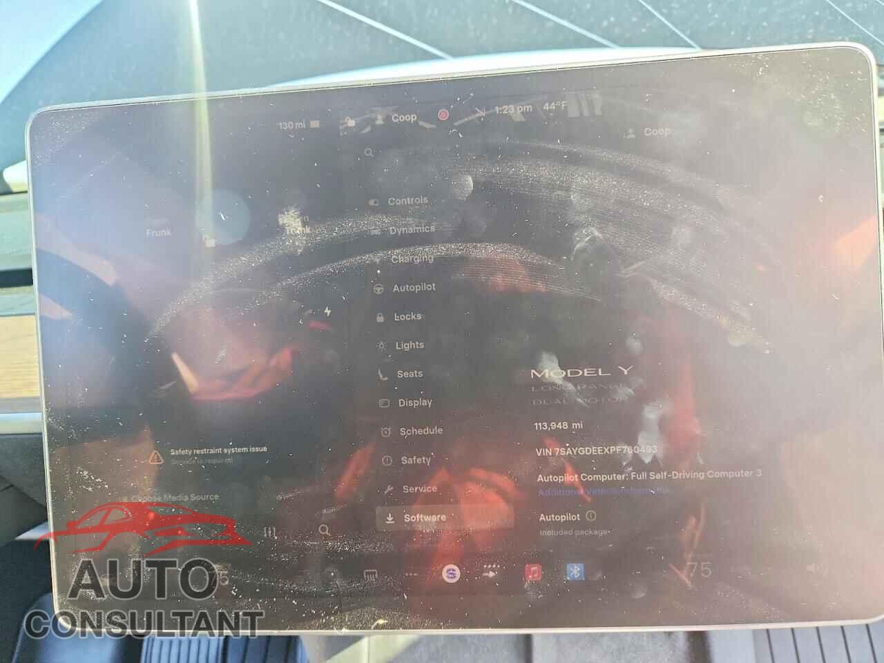TESLA MODEL Y 2023 - 7SAYGDEEXPF760493